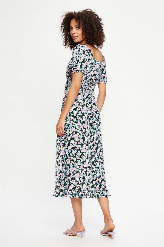Dorothy Perkins Floral Shirred Waist Midi Dress 3