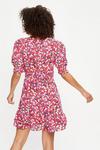 Dorothy Perkins Bright Pink Floral Frill Hem Mini Dress thumbnail 3