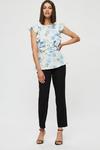 Dorothy Perkins Blue Floral Tie Back Shell Top thumbnail 2