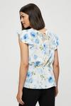 Dorothy Perkins Blue Floral Tie Back Shell Top thumbnail 3
