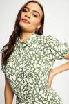 Dorothy Perkins (ME) Khaki Print Short Sleeve Shirt Mini Dress thumbnail 4
