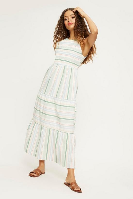 Dorothy Perkins Petite Pastel Stripe Halterneck Midaxi Dress 2