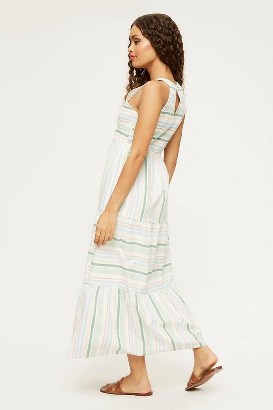 Dorothy Perkins Petite Pastel Stripe Halterneck Midaxi Dress 3