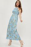 Dorothy Perkins Tall Blue Floral Halterneck Midaxi Dress thumbnail 2