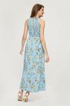 Dorothy Perkins Tall Blue Floral Halterneck Midaxi Dress thumbnail 3