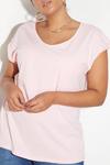 Dorothy Perkins Curve Blush Roll Sleeve T-shirt thumbnail 4