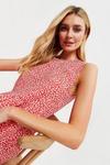 Dorothy Perkins Tall Pink And Red Leopard Frill Maxi Dress thumbnail 4