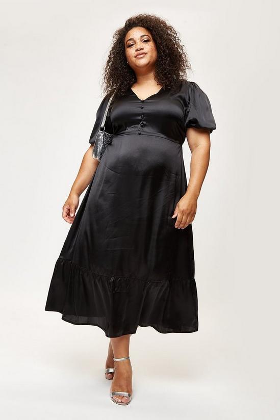 Dorothy Perkins Curve Black Button Front Midaxi Dress 2