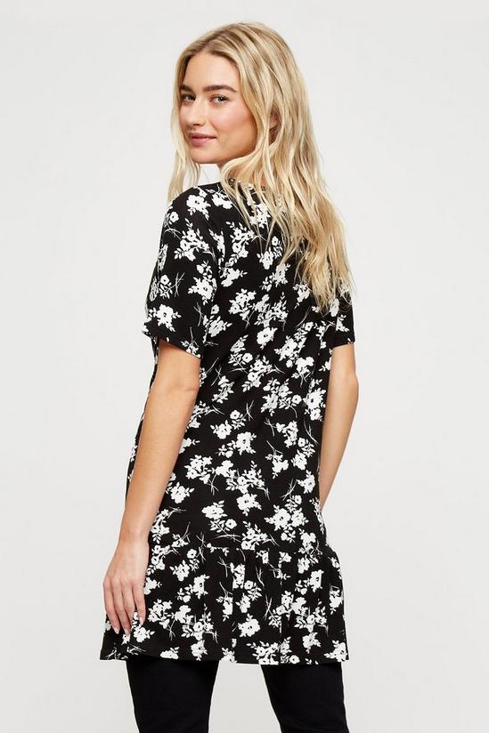 Dorothy Perkins Mono Floral Tiered Tunic 3