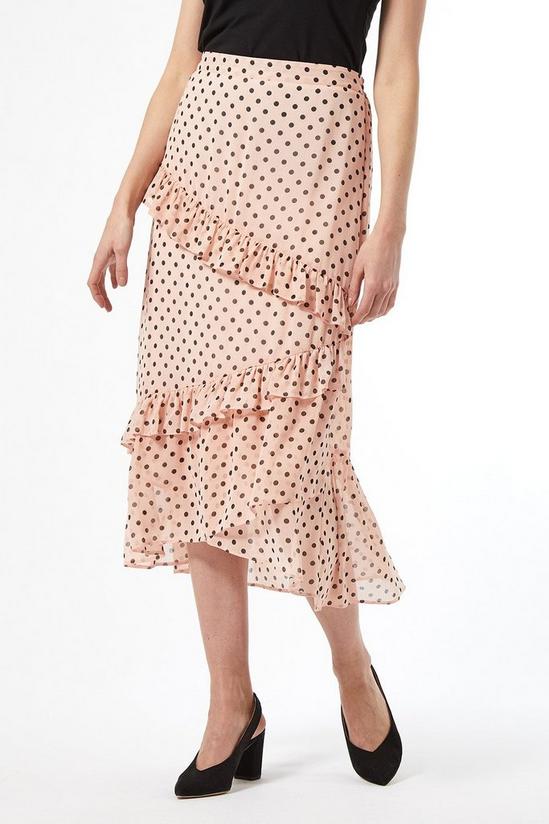 Dorothy Perkins Blush Spot Print Midi Skirt 4