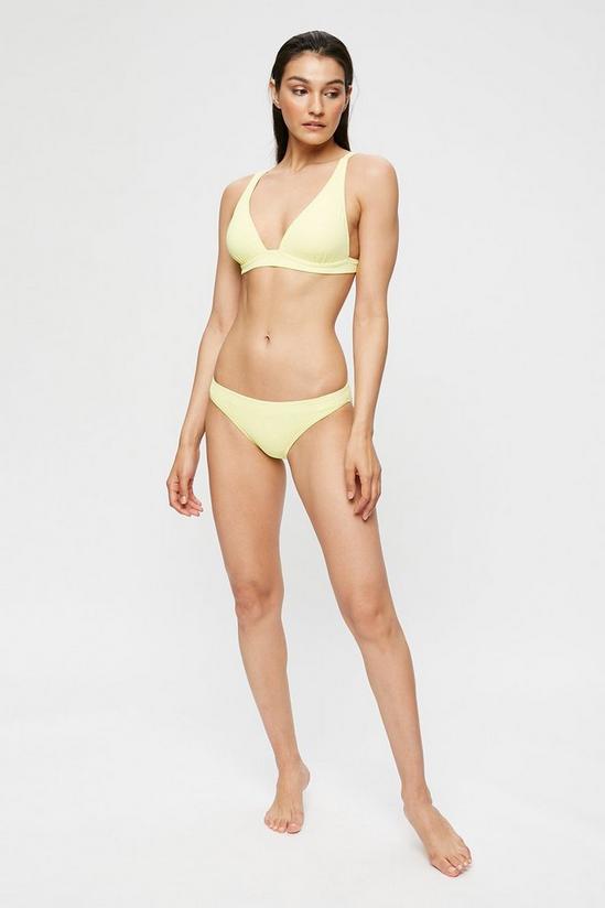 Dorothy Perkins Lemon Textured Bikini Top 2