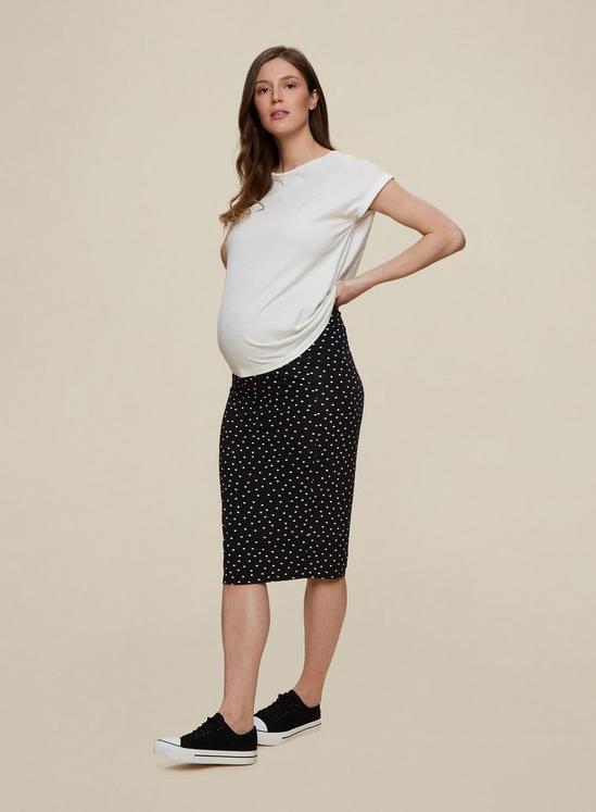 Dorothy Perkins Maternity 2 Pack Black Spot Midi Skirts 2