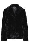 Dorothy Perkins Black Short Textured Faux Fur Coat thumbnail 5
