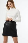Dorothy Perkins Black Faux Leather Pocket Mini Skirt thumbnail 1
