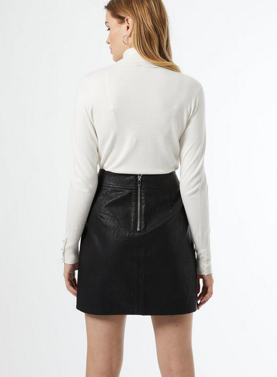 Dorothy Perkins Black Faux Leather Pocket Mini Skirt 3