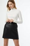 Dorothy Perkins Black Faux Leather Pocket Mini Skirt thumbnail 4
