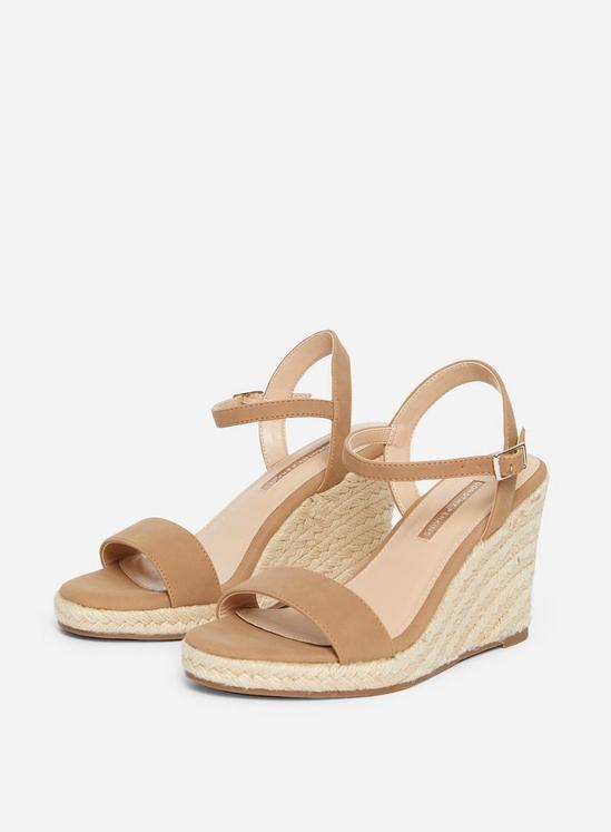 Dorothy Perkins Taupe Ray-Ray Wedge Sandal 1