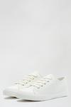 Dorothy Perkins Wide Fit White PU Icon Trainers thumbnail 2