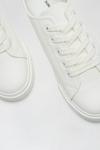 Dorothy Perkins Wide Fit White PU Icon Trainers thumbnail 4