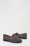 Dorothy Perkins Wide Fit Grey Leo Loafer thumbnail 3