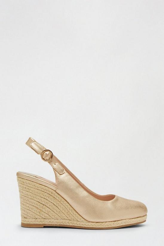 Dorothy Perkins Wide Fit Gold Drifting Wedges 1