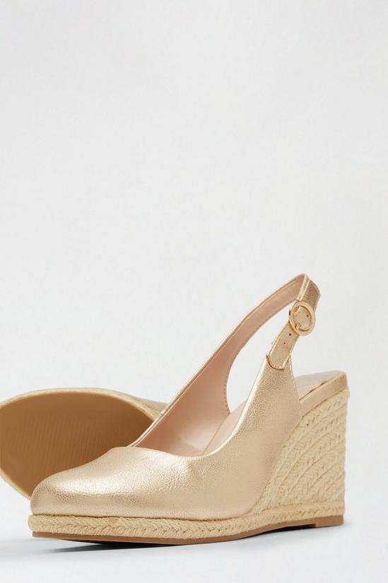 Dorothy Perkins Wide Fit Gold Drifting Wedges 3