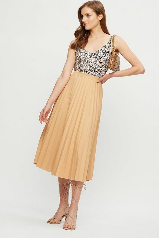 Dorothy Perkins Champagne Jersey Pleated Skirt 2