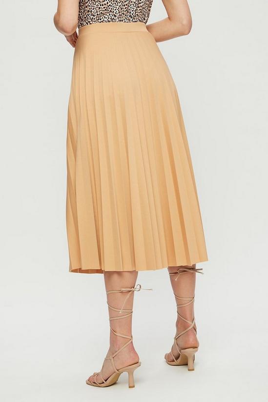 Dorothy Perkins Champagne Jersey Pleated Skirt 3