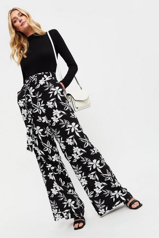 Dorothy Perkins Tall Silhouette Floral Wide Leg Trouser 1