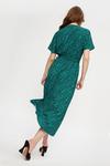 Dorothy Perkins Green Leopard Wrap Midi Dress thumbnail 3