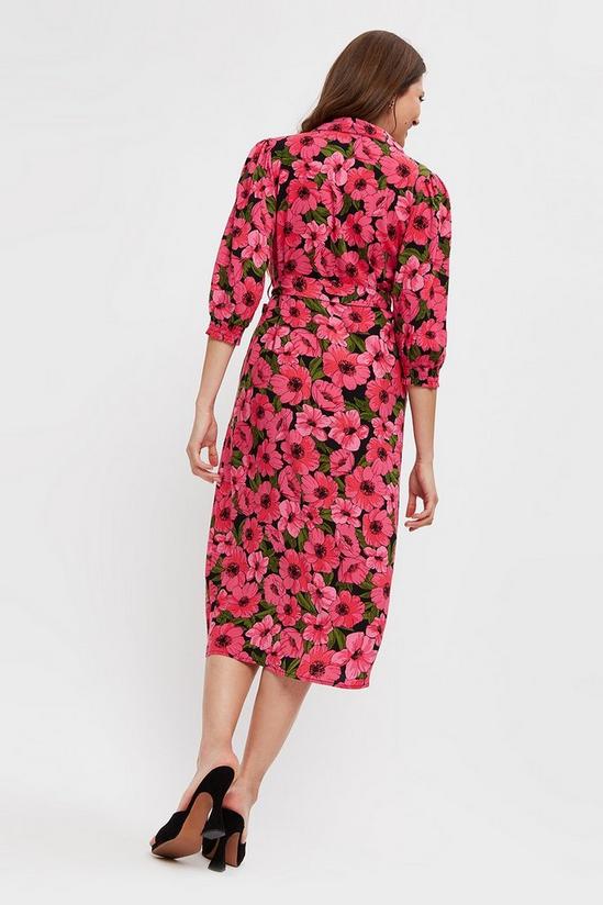 Dorothy Perkins Pink Poppy Midi Shirt Dress 3
