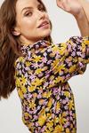 Dorothy Perkins Pink & Yellow Floral Mini Shirt Dress thumbnail 4