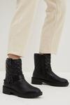 Dorothy Perkins Comfort Wide Fit Amelia Quilted Buckle Boots thumbnail 1
