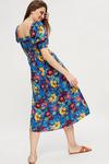 Dorothy Perkins Bright Blue Floral Ruddge Edge Midi Dress thumbnail 3