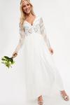 Dorothy Perkins V Neck White Bridal Embellished Dress thumbnail 2