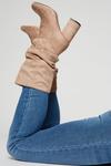 Dorothy Perkins Taupe Kinder Ruched Boot thumbnail 2