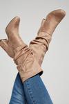 Dorothy Perkins Taupe Kinder Ruched Boot thumbnail 4