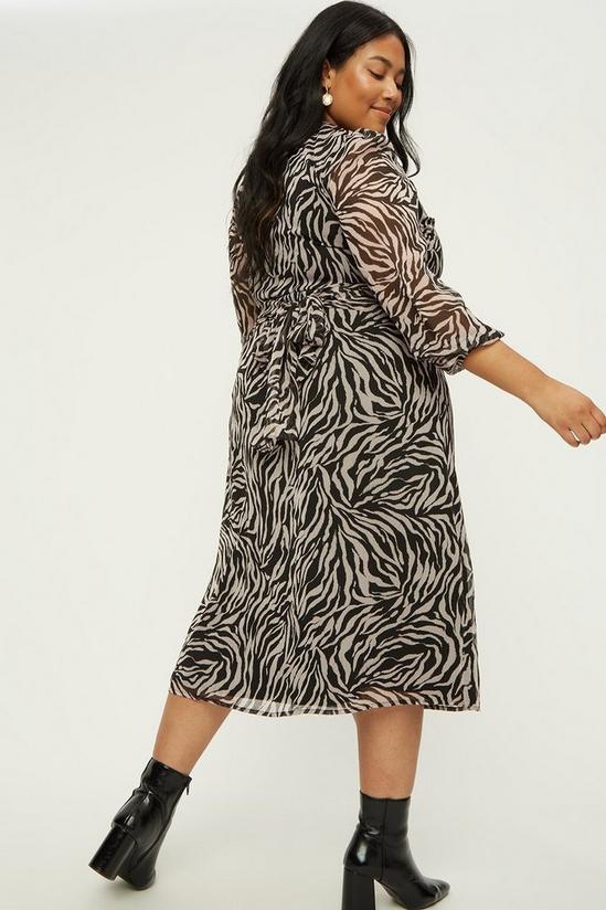 Dorothy Perkins Curve Zebra Print Empire Seam Midi Dress 3