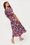 Dorothy Perkins Petite Floral Round Neck 3Q Sleeve Midi Dress thumbnail 3