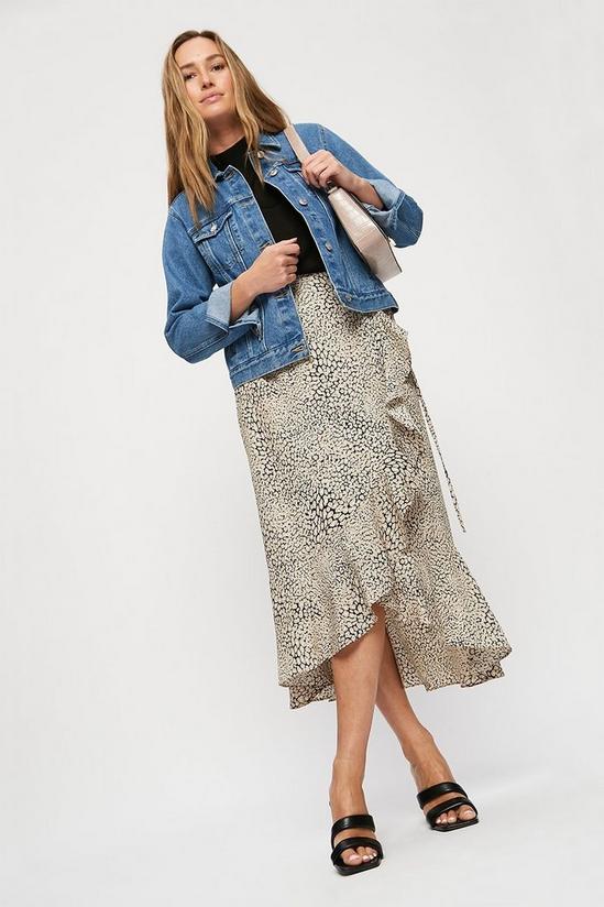 Dorothy Perkins Mini Leopard Print Ruffle Wrap Skirt 1