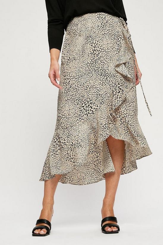 Dorothy Perkins Mini Leopard Print Ruffle Wrap Skirt 2
