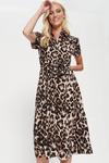 Dorothy Perkins Leopard Print Tie Waist Shirt Dress thumbnail 2