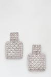 Dorothy Perkins Silver Textured Square Drop Earrings thumbnail 1