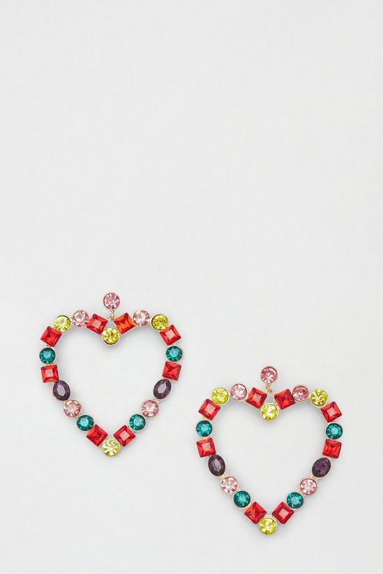 Dorothy Perkins Multi Heart Diamond Earrings 1
