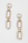 Dorothy Perkins Gold Diamante Chain Link Drop Earrings thumbnail 1