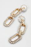 Dorothy Perkins Gold Diamante Chain Link Drop Earrings thumbnail 2