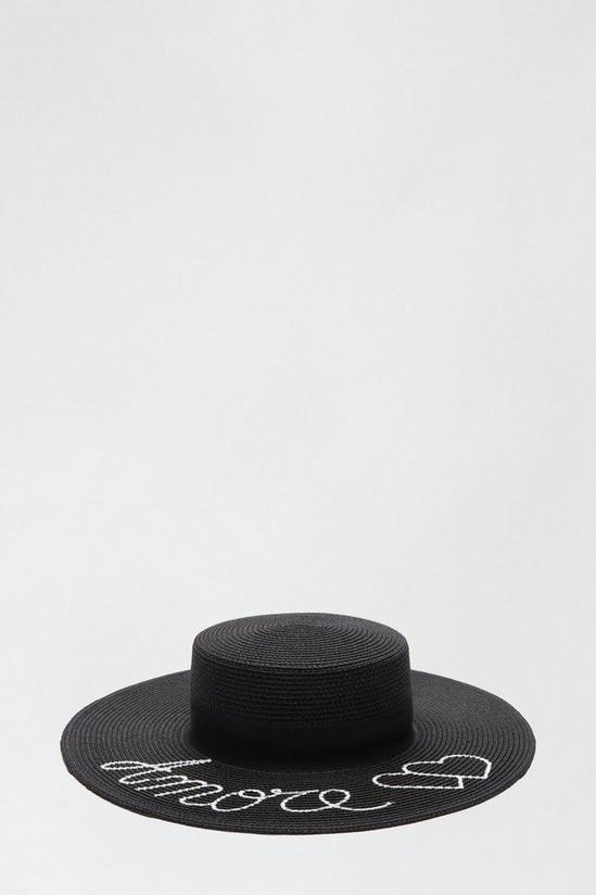 Dorothy Perkins Black Amore Straw Hat 2