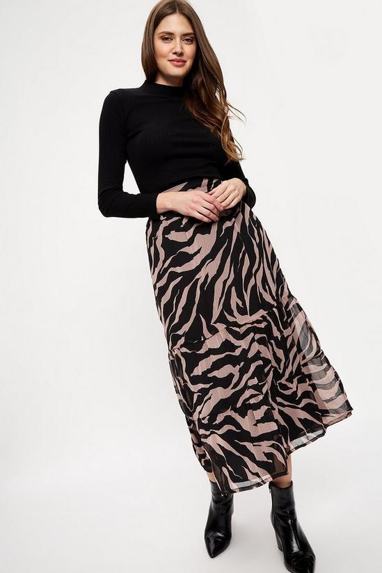 Dorothy Perkins Tall Zebra Print Maxi Skirt 2