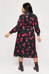 Dorothy Perkins Curve Olive Pink Long Sleeve Shirt Dress thumbnail 3