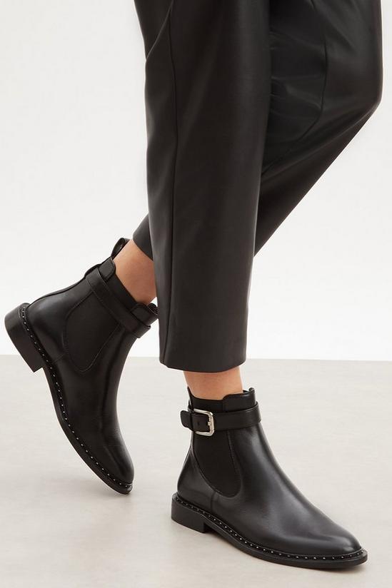 Boots | Principles: Maggie Leather Buckle Detail Chelsea Boots | Principles